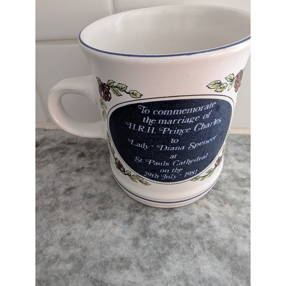 1981 Royal Wedding DENBY Stoneware MUG Prince Charles Lady Diana Spencer